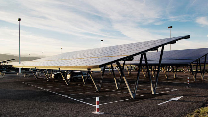 Solar panels farm for solar energy production