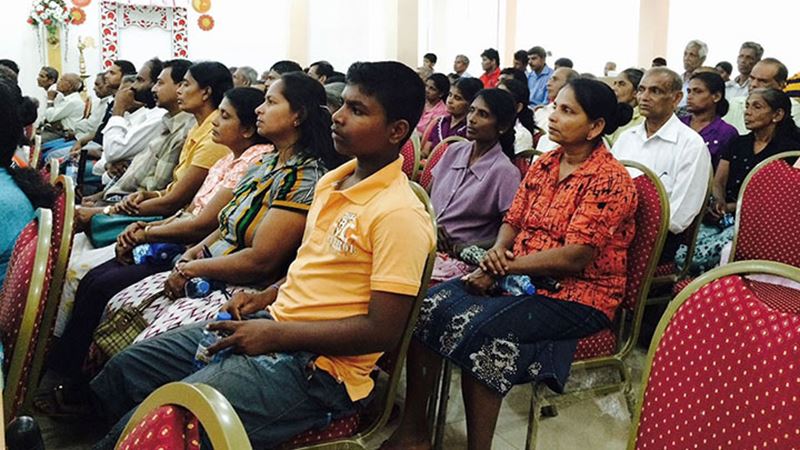 Public in Sri Lanka listening to Trelleborg dialog on sustainable practices