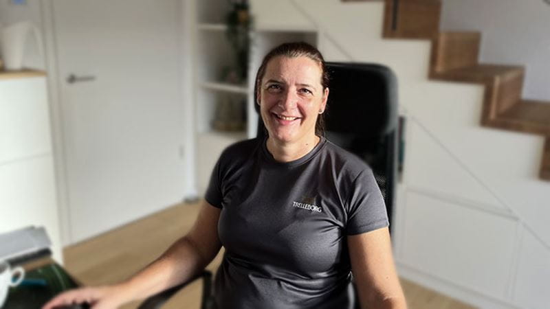 Jennifer at her home office