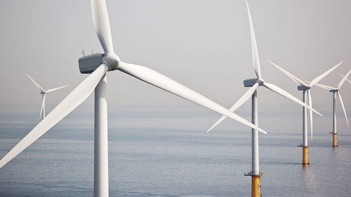 Offshore windfarm with Grout seals