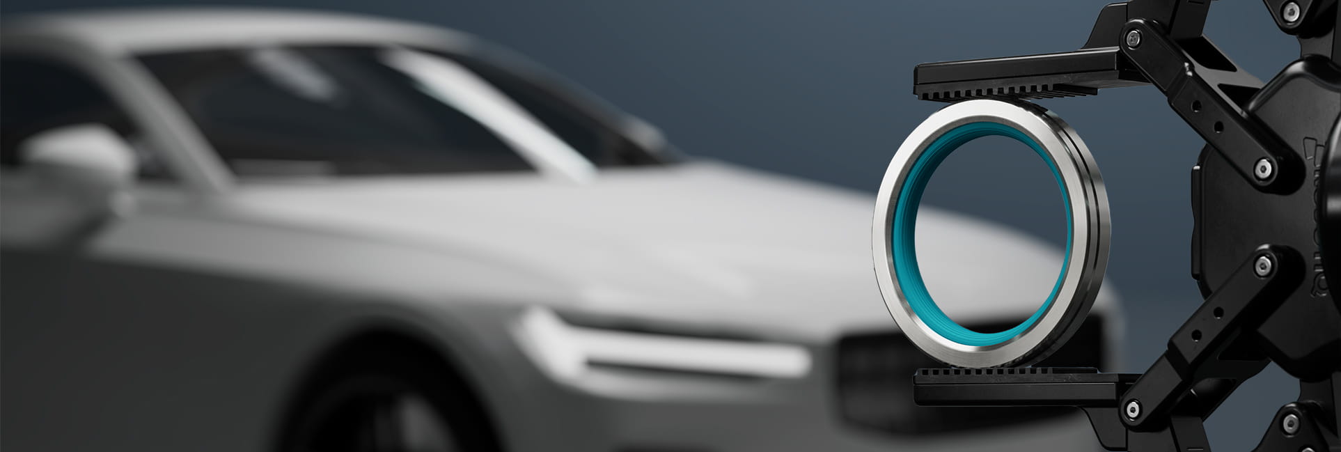 Tätning framför en elbil