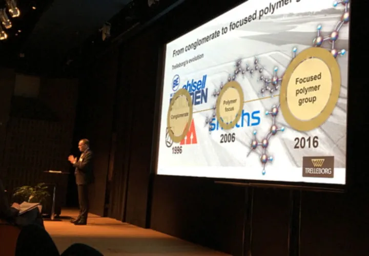 Man holding presentation