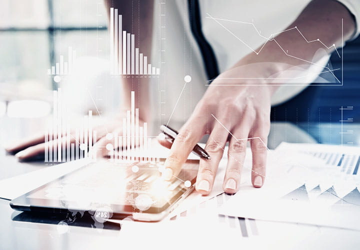  female hand touching modern tablet