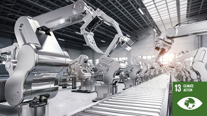 Robots in manufacturing industry with hydraulic seals