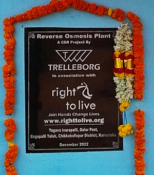 Poster with Trelleborg and Right to Live Foundation CSR project