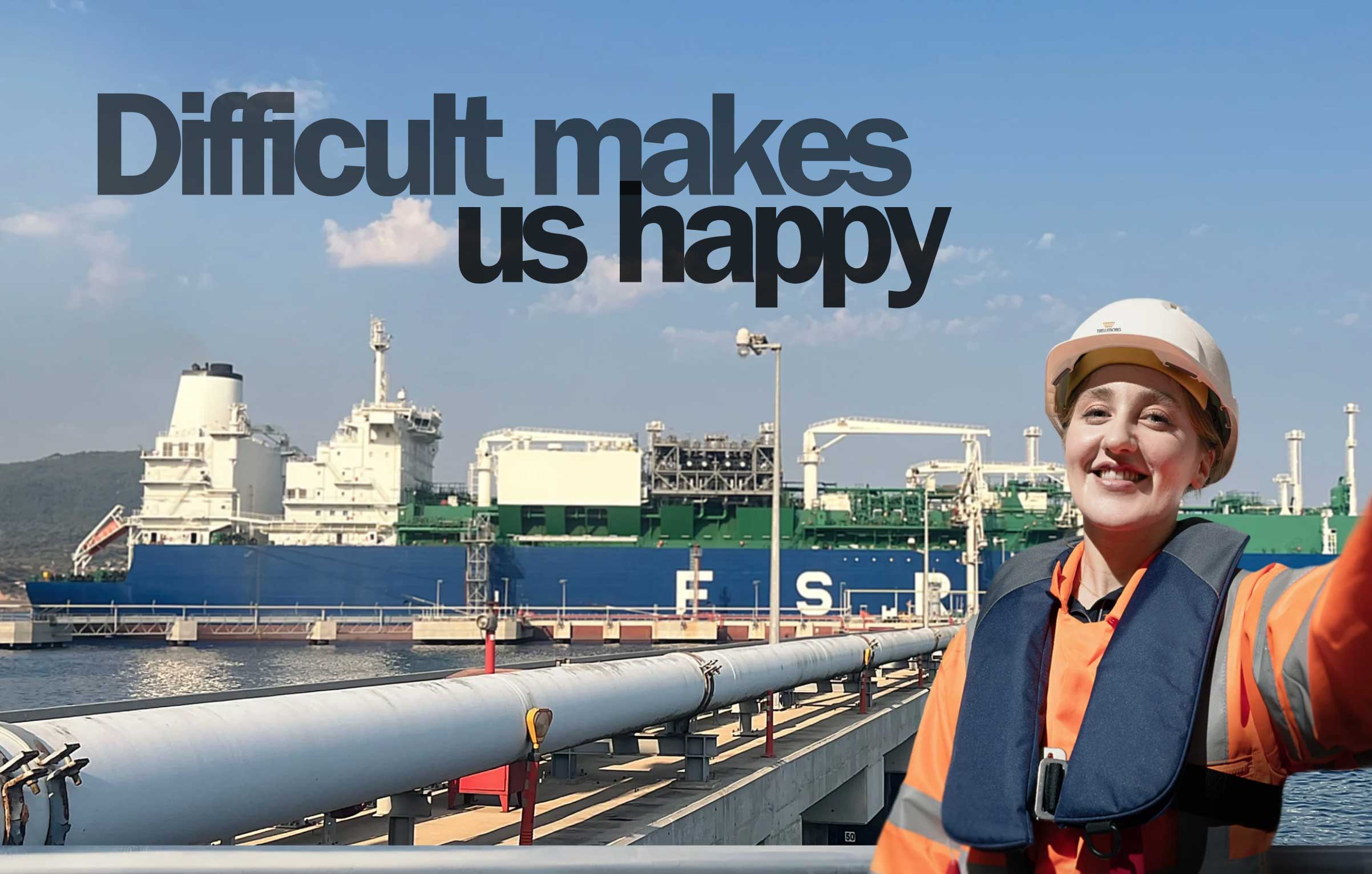 Difficult makes us happy visual