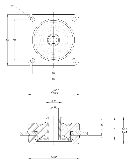 Instrument Mount Drawing No 17-4573