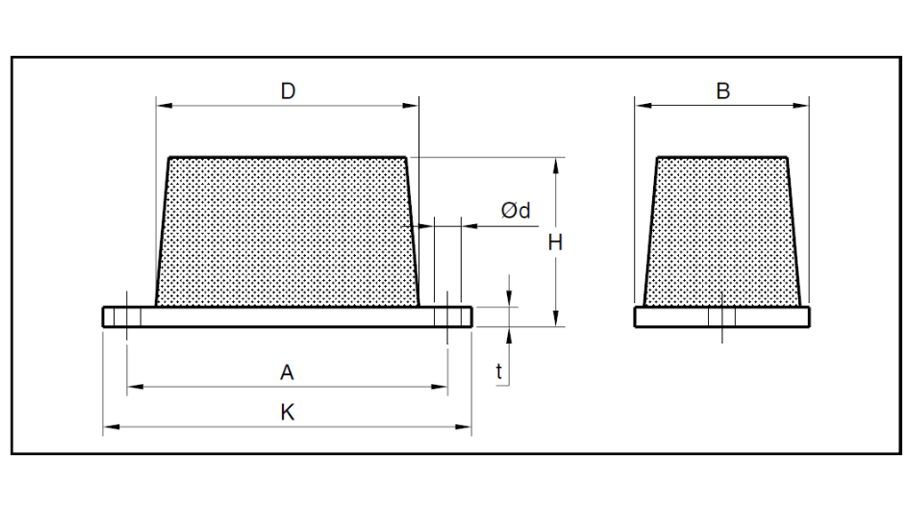 Buffer Rod Engineering Drawing Buffers | Anti-vibration-solutions