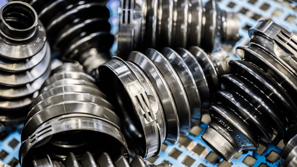 Trelleborg trilobe boots in tray