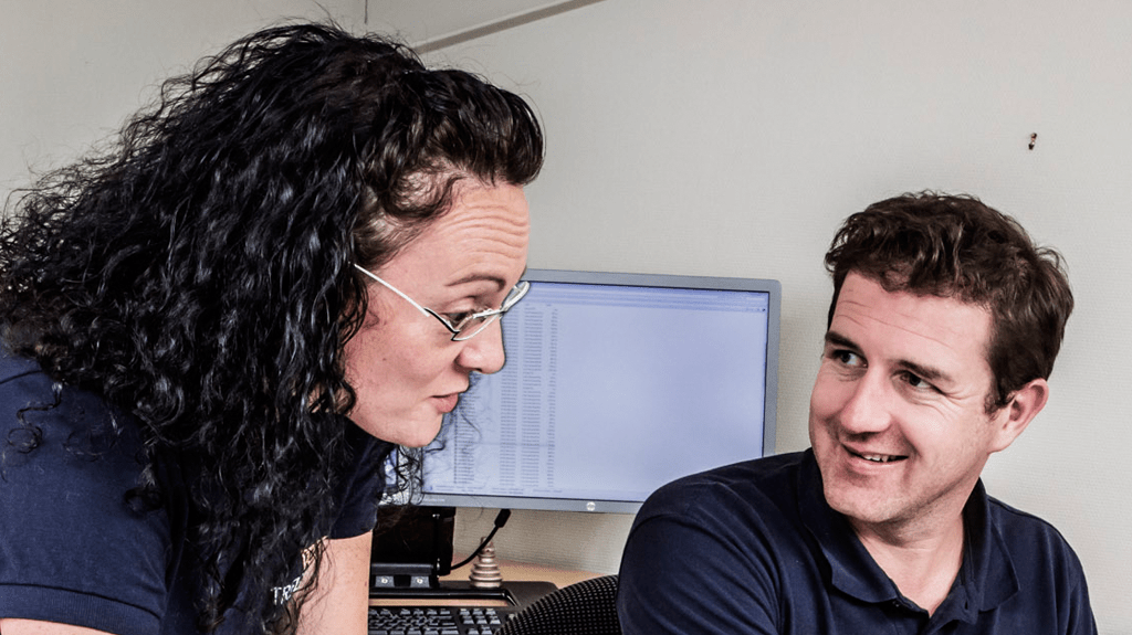 Trelleborg man and woman discussing