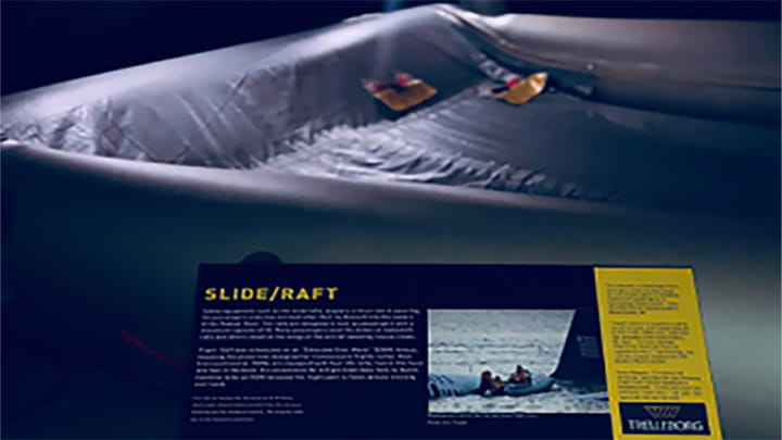 Trelleborg material on display at Carolinas Aviation Museum