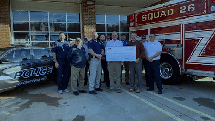 Trelleborg makes donation to the Town of Rutherfordton Police and Fire Department