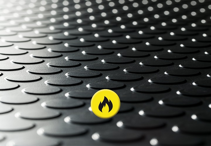 Trelleborg Fire resistant rubber matting FIREMAT