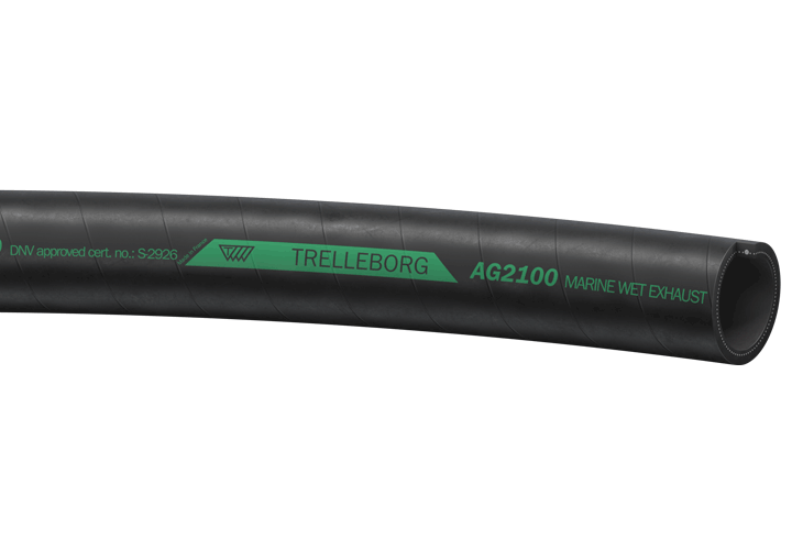 AG2100Marine_Smooth rubber hose Marine engine wet exhaust systems where the exhaust gases are mixed with the discharge of cooling water.