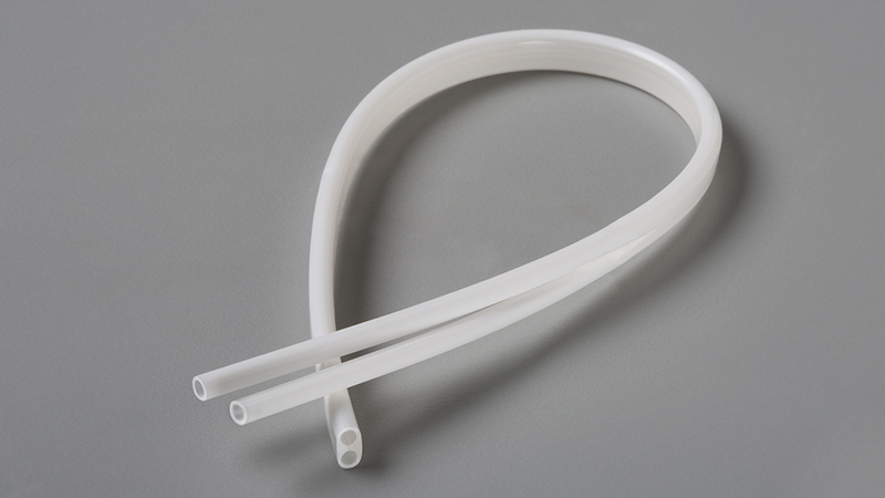 Custom silicone peristaltic pump tubing for medical applications
