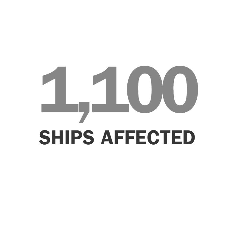 1,100 vessels in the Arabian Gulf were reportedly affected by GPS jamming and spoofing