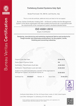 Trelleborg Coated System Italy SpA Certificate SE008807