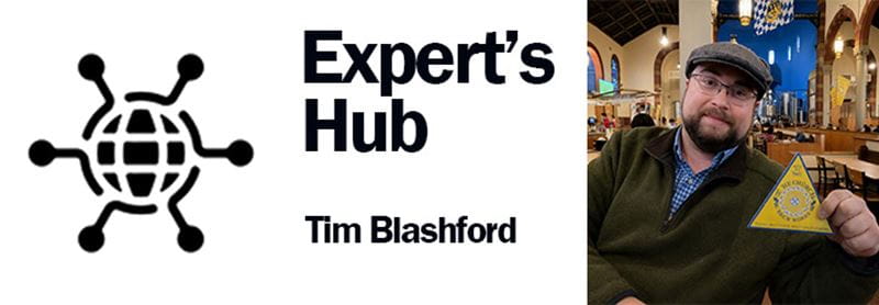 Banner de Expert’s Hub con Tim Blashford.