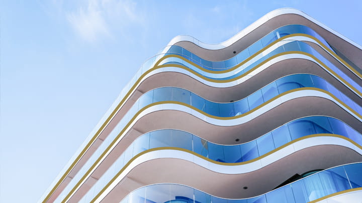 Bâtiment avec balcons