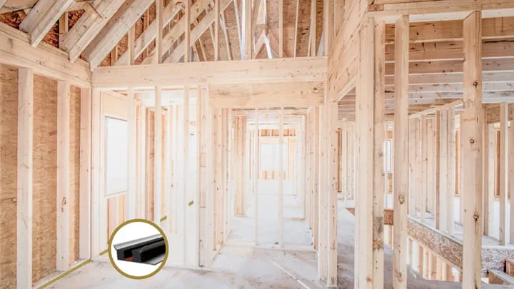 Maison en bois en construction