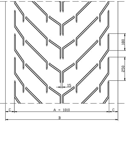 Conveyor Belt Chevron Drawing A101