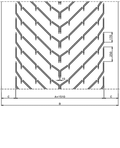 Conveyor Belt Chevron Drawing A151