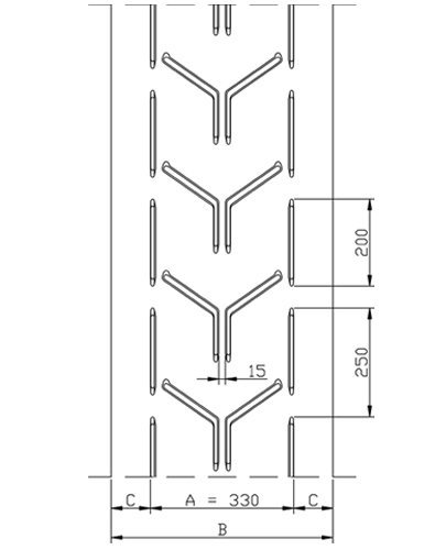 Conveyor Belt Chevron Drawing A33