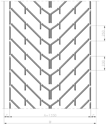 Conveyor Belt Chevron Drawing AF133