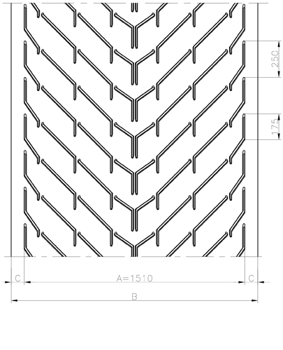 Conveyor Belt Chevron Drawing AF151