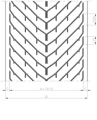 Conveyor Belt Chevron Drawing AF161