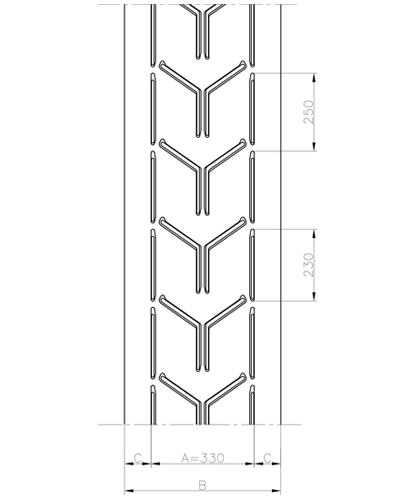 Conveyor Belt Chevron Drawing AF33