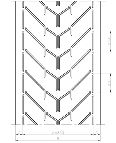 Conveyor Belt Chevron Drawing AF94