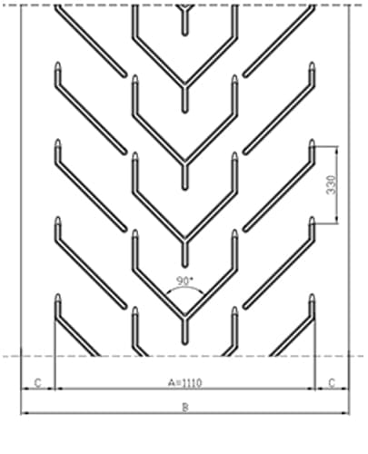 Conveyor Belt Chevron Drawing F 111