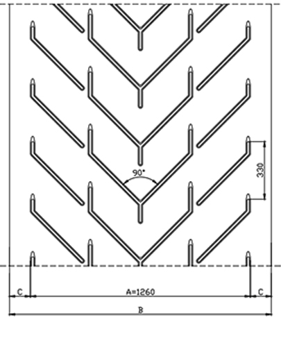 Conveyor Belt Chevron Drawing F 126