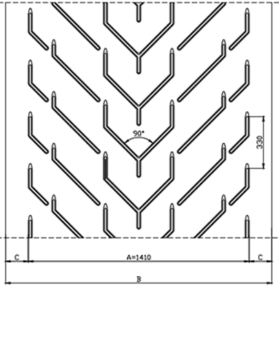 Conveyor Belt Chevron Drawing F 141