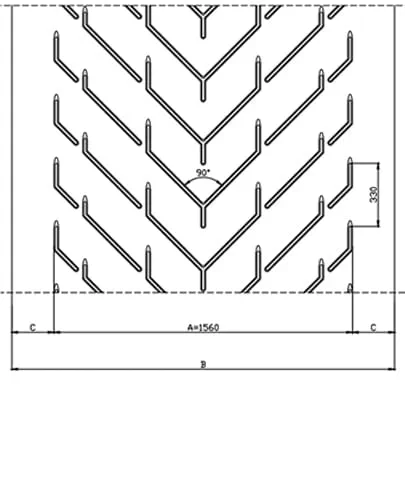 Conveyor Belt Chevron Drawing F 156
