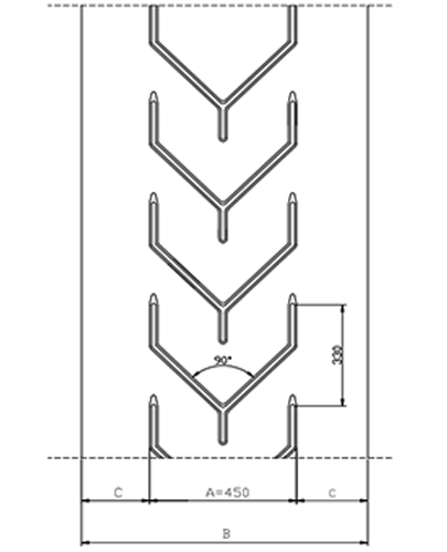 Conveyor Belt Chevron Drawing F 45