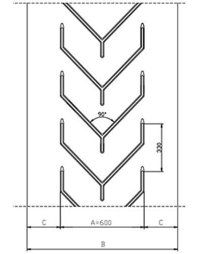 Conveyor Belt Chevron Drawing F 60