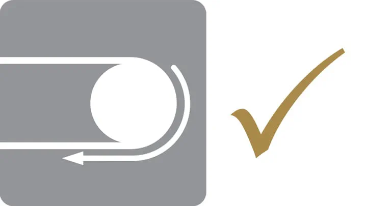 Advantage - smoother run on return side