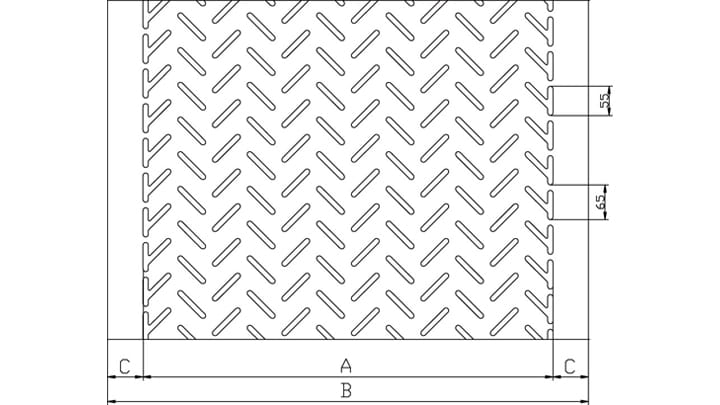 Conveyor Belt Chevron Drawing Type L