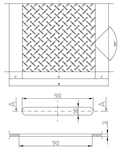 Conveyor Belt Supergrip Noppen 2 Drawing