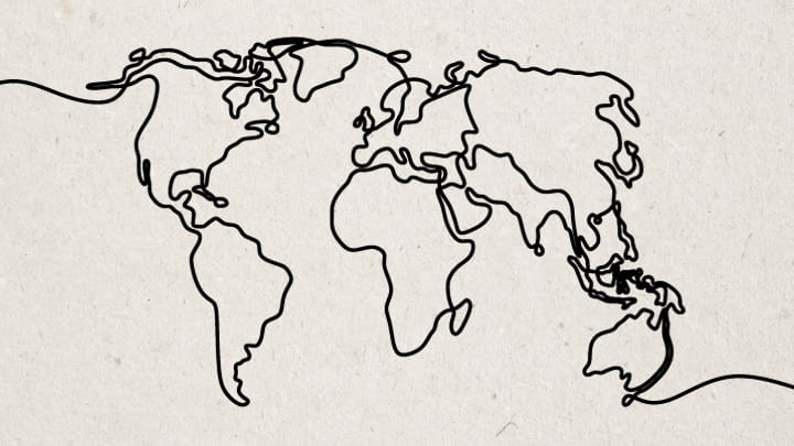 World map illustration