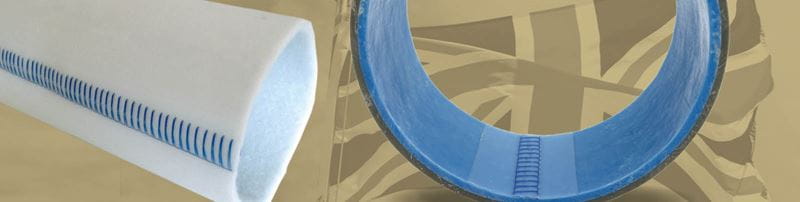 Collage montrant un tuyau réhabilité et le Proliner de Trelleborg