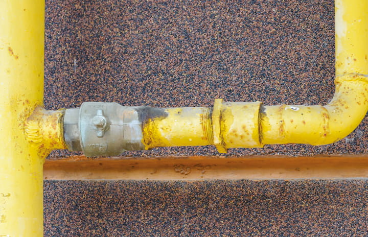 A pipe plug packers - PLUGY G PLUGSY GM - in a gas pipe