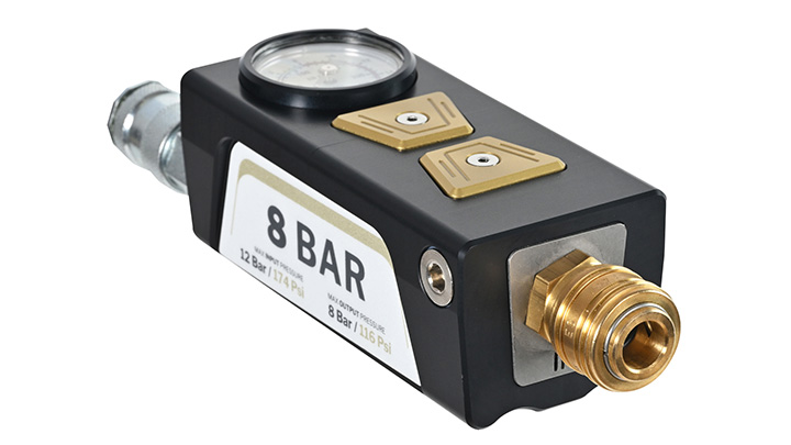 House packer - 8‑bar pneumatic pressure controller with gauge and brass connector for pipeline testing and pipe rehabilitation equipment
