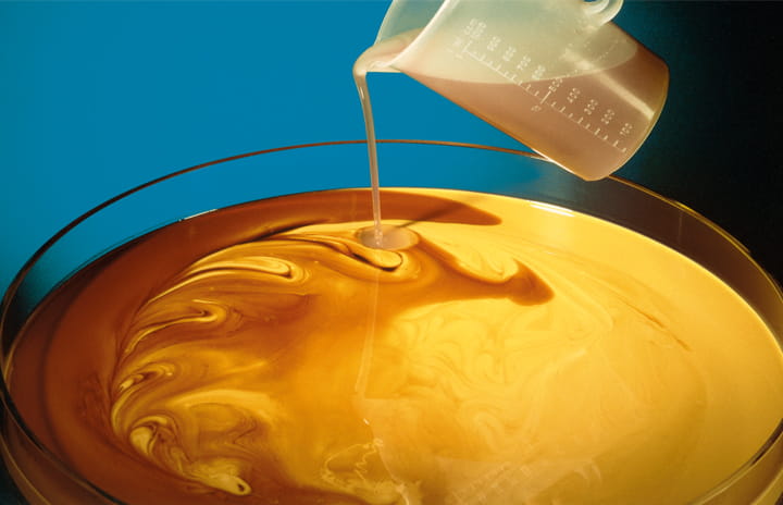 Pouring silicate resin