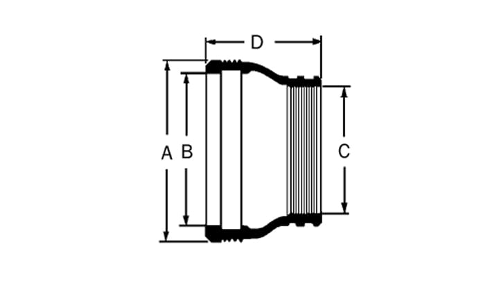 Section view drawing of Kor-N-Seal® II 306 - Trelleborg