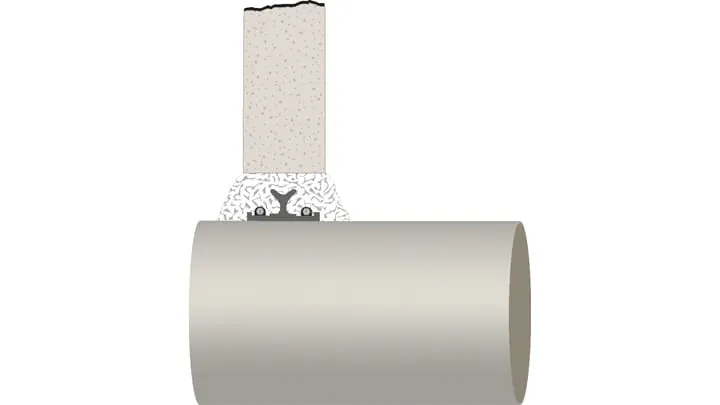 Cross section view o Waterstop Grouting Ring