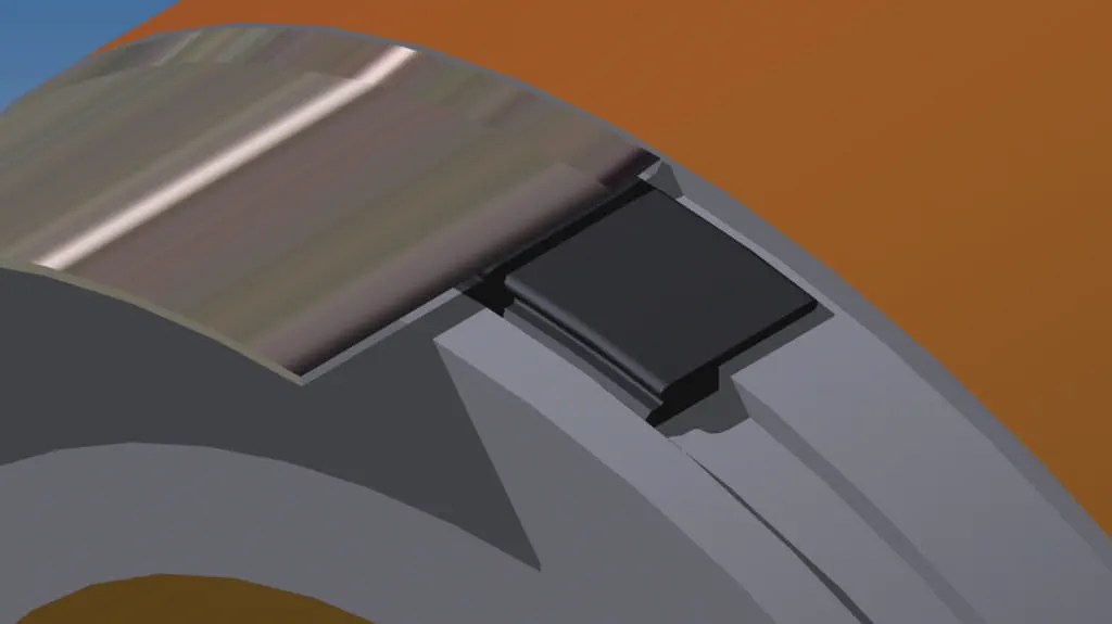3D cross section of clay pipes seals - Trelleborg