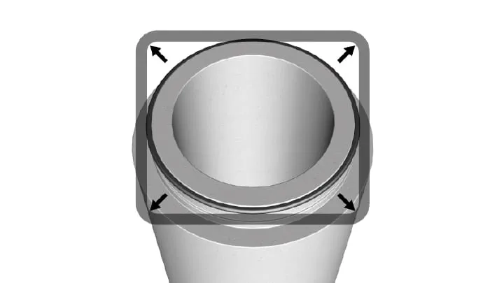 Trelleborg 101 G-Ring Integrated Glipp 3D top view - installation instruction step 2